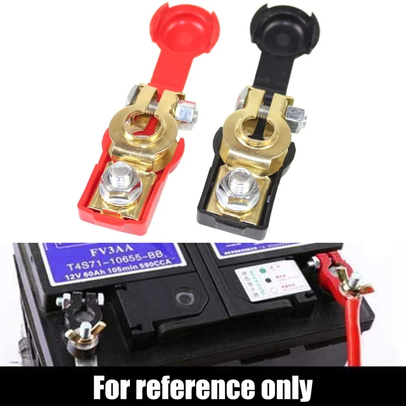 

Universal Car Battery Connector Battery Clip With Protective Cover Auto Negative Positive Auto Battery Cable Terminal Top Post