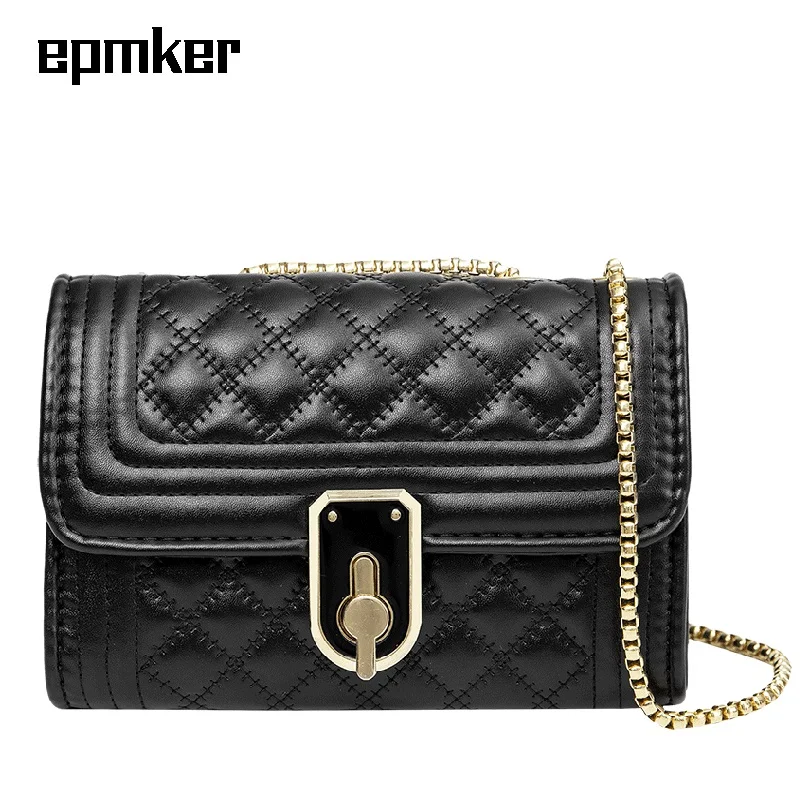 EPMKER Fashionable Purses and Handbags Brand Bags Min Flap Bags Cute Side Bag Luxury Designer Brand Bags Clutch Bags Lock Bags