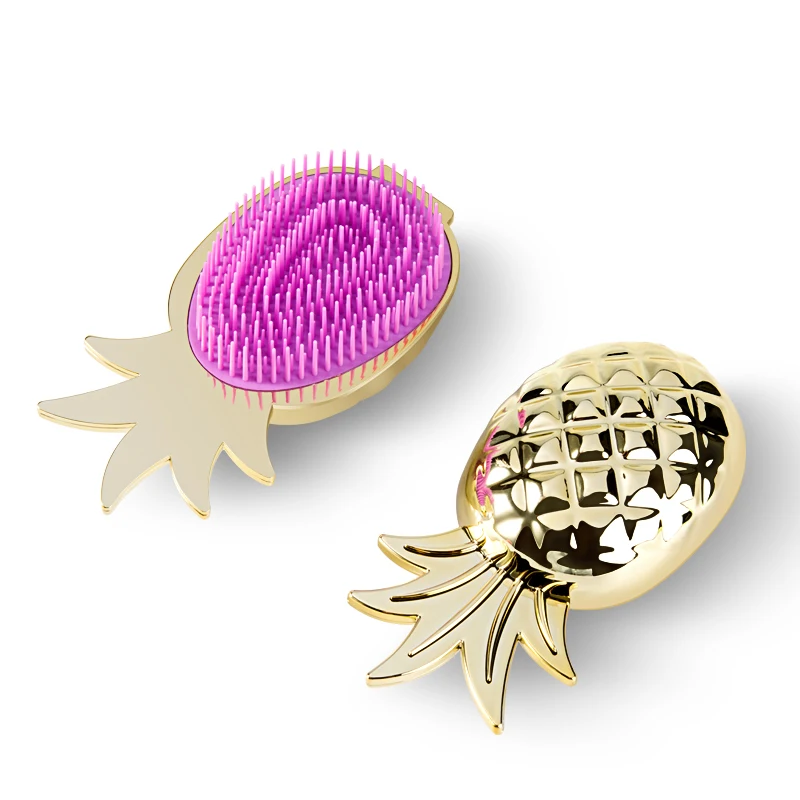 Бренд Miss Gorgeous 1 шт. дизайн ананаса Волшебная щётка для волос круглая портативная