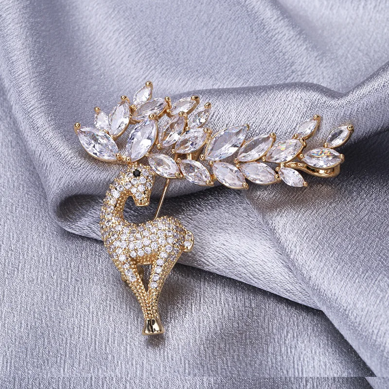 

2 color Elk Lapel Brooches Pins Fine Gift for Mens Brooches Collar Party Engagement Brand DIY Jewelry Wholesale