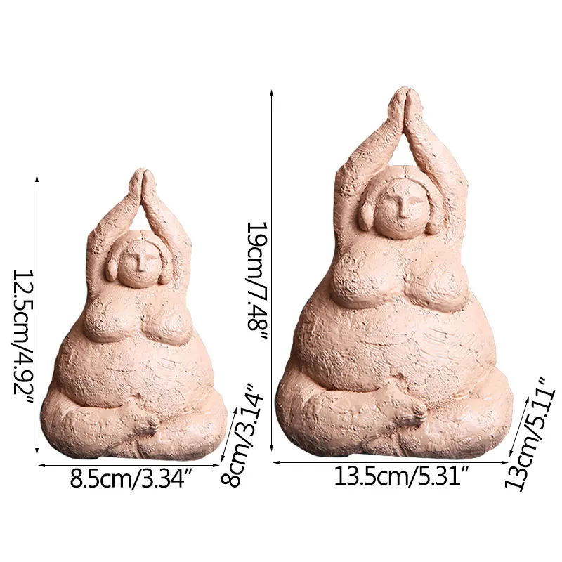 

Strongwell Modern Abstract Yoga Figure Art Sculpture Fat Lady Statue Resin Home Decoration Figurines Desktop Decor Ornament Gift