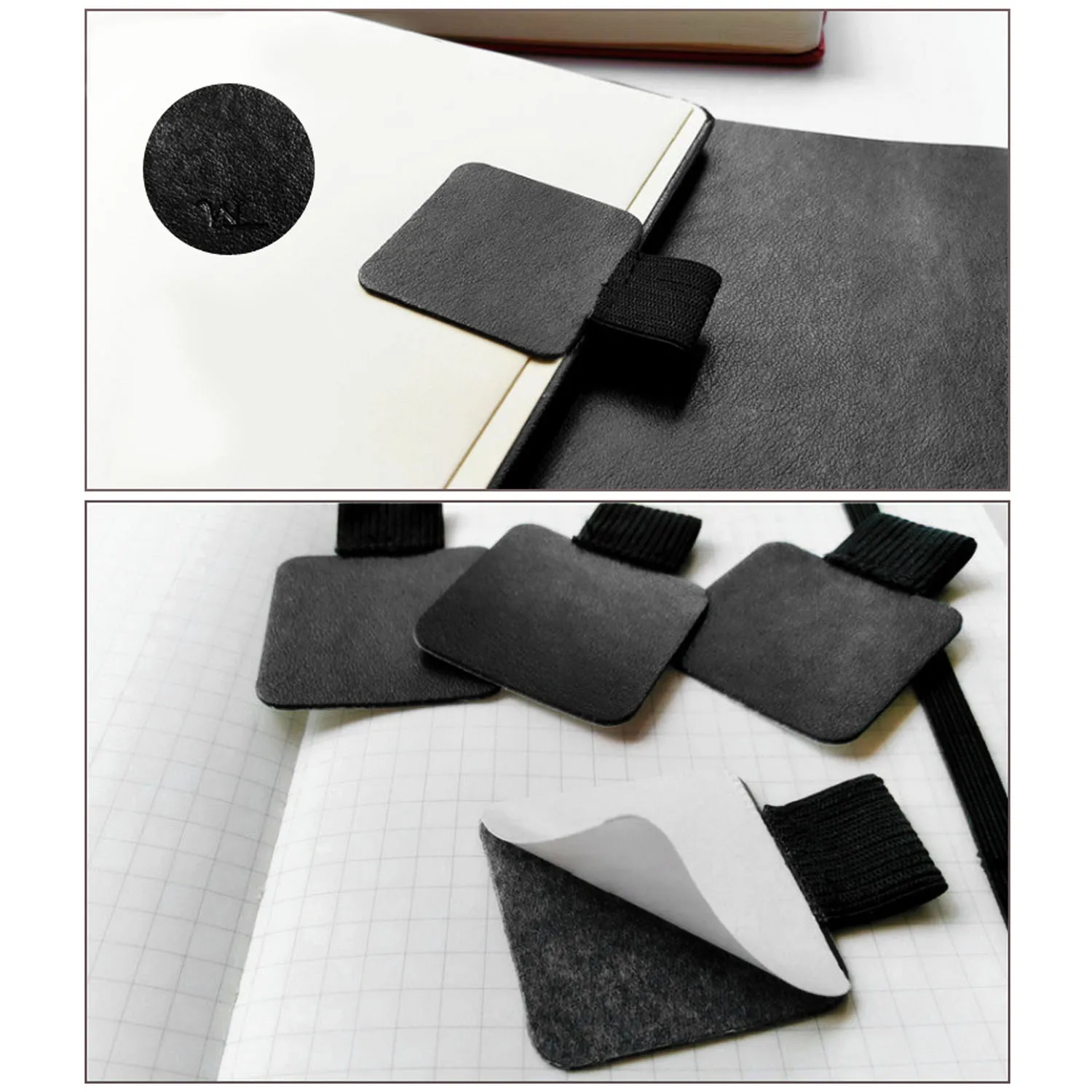 Самоклеящиеся кожаные держатели для ручек зажимы с эластичной петлей тетрадей