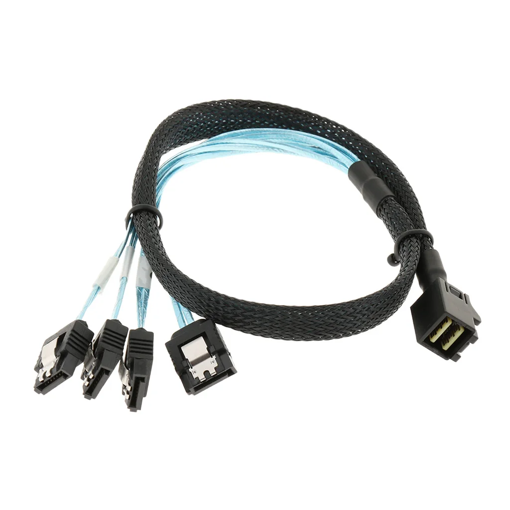 Mini SAS HD (SFF 8643) на 4 * SATA жесткий диск твердотельный кабель 1 6 футов/0 5 м Male to Female
