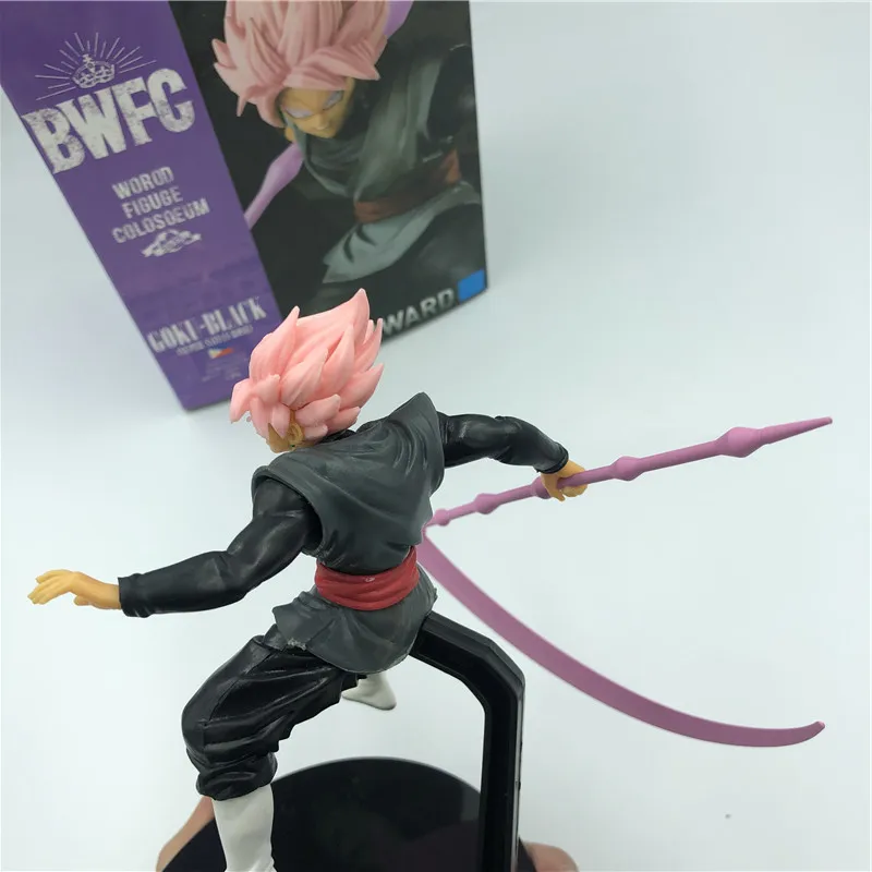 Dragon Ball Z черный Гоку Роза Супер Saiyan серп Бог войны Ver. ПВХ фигурка DBZ Gogeta розовые волосы модель игрушки 18 см