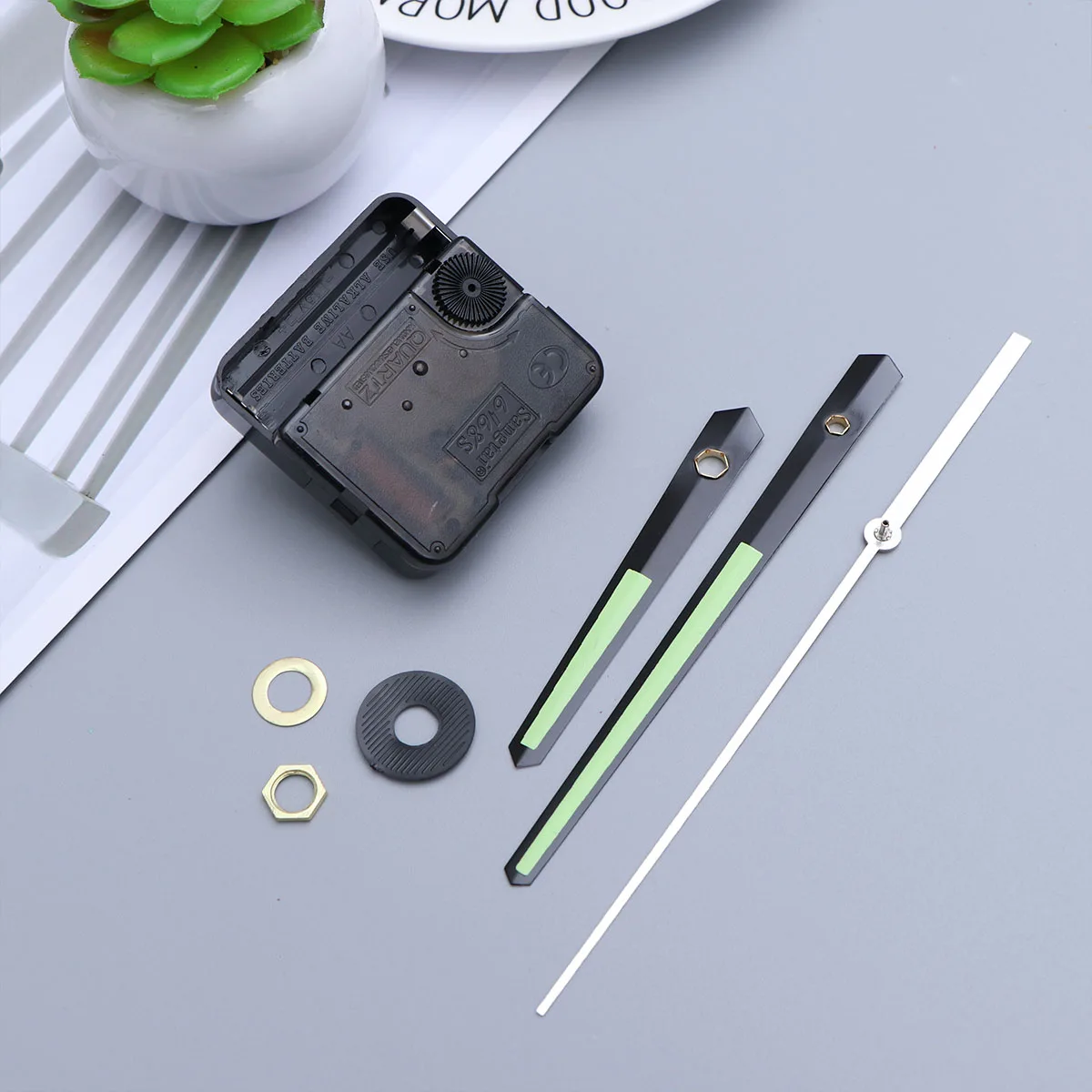 1 комплект бесшумные большие настенные часы кварцевый механизм DIY Набор для ремонта рук набор инструментов с крюком Замена запасных частей