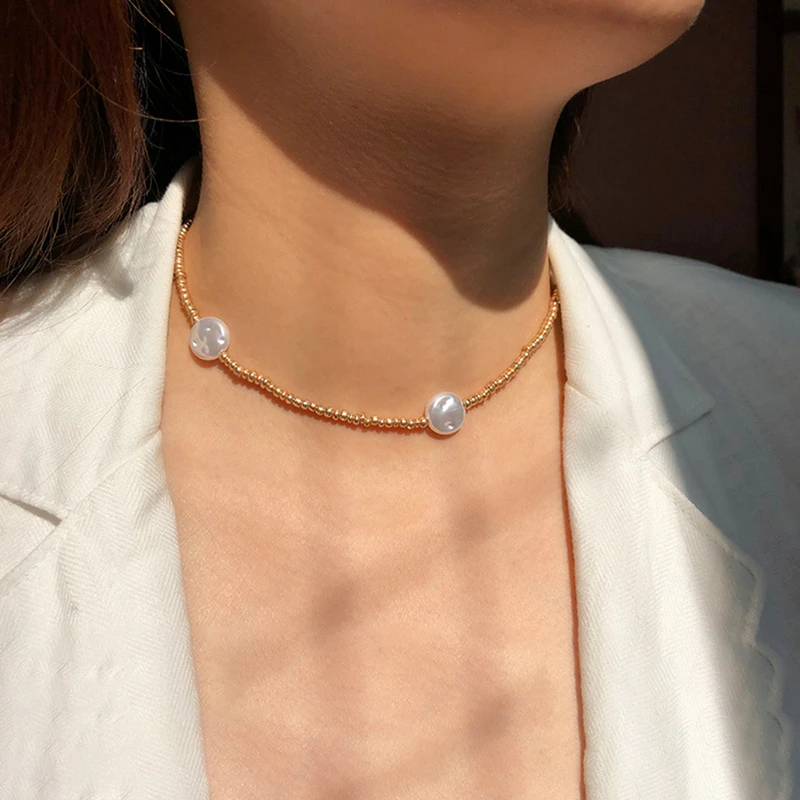 

2020 New Lady Bead Necklace Bohemia Ethnic Boho Beaded Clavicle Necklace Colorful Choker Chain For Women Girls Jewelry