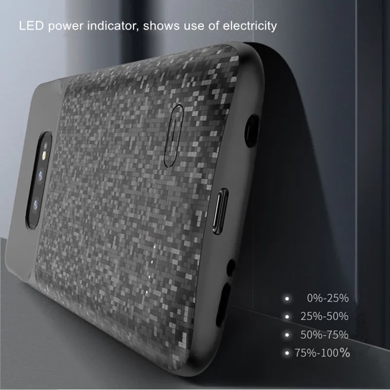 Аккумулятор чехол для samsung S10 S10E S10 plus power Bank чехол для samsung S10 S10E S10 plus внешний аккумулятор зарядное устройство чехол для телефона