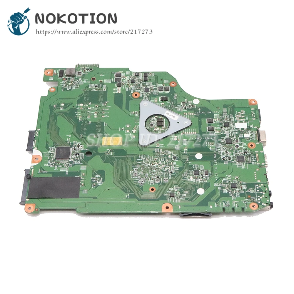 NOKOTION для Dell Inspiron N5040 Материнская плата ноутбука CN-0X6P88 0X6P88 48.4IP01.011 основная плата HM57 DDR3 Бесплатный процессор