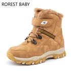 Зимние ботинки, кожаная Детская меховая обувь, нескользящая кожаная Водонепроницаемая детская обувь для мальчиков и девочек, детские кроссовки, детские ботинки