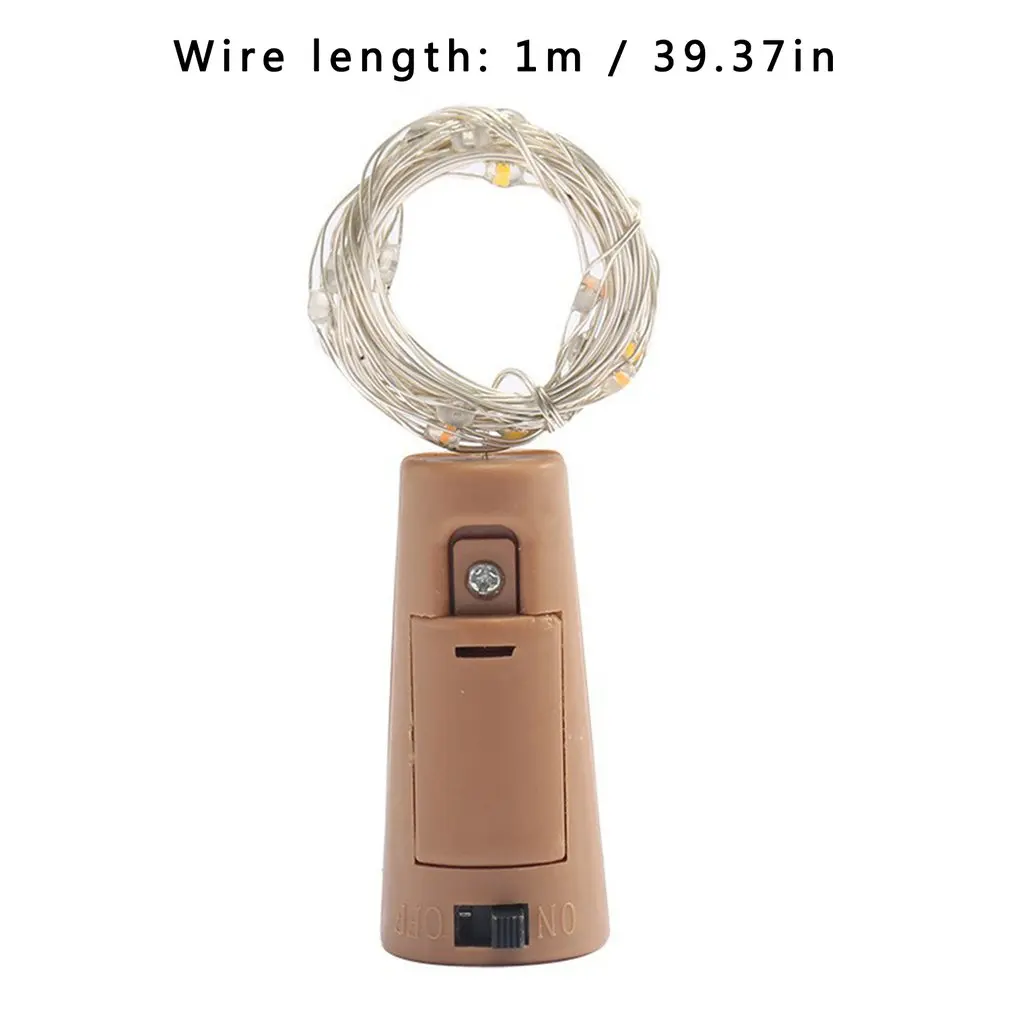 

Wine Bottle Stopper Copper Wire Lamp String Bedroom Creative Room Decoration Lanterns Wine Bottle Lamp String