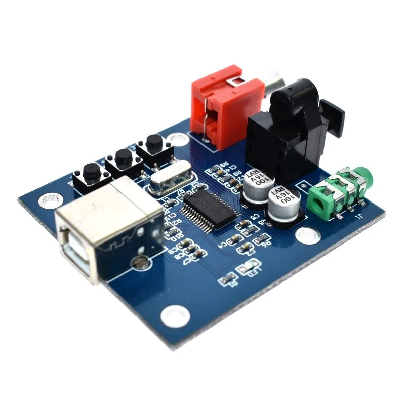 USB вход коаксиальный Оптическое волокно HIFI звуковая карта декодер PCM2704USB DAC 5 в