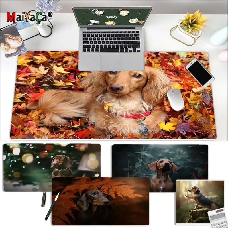 

MaiYaCa Simple Design Cute dachshund animal dog Laptop Computer Mousepad Rubber PC Computer Gaming mousepad