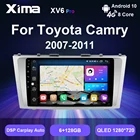 Автомагнитола XIMA V6 Pro, 2 din, Android 10, мультимедийный видеоплеер, Carplay, GPS, Авторадио для Toyota Camry 6, 40, 50, 2006 - 2011