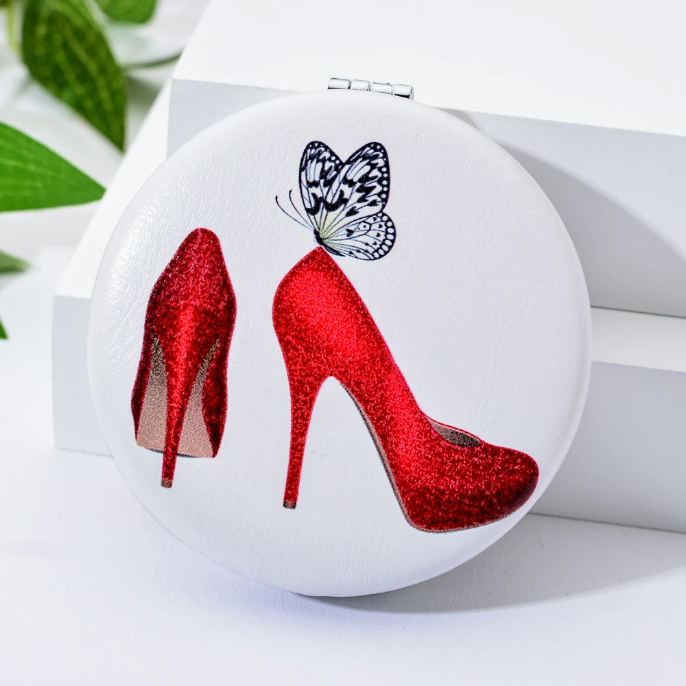 Vicney/Новинка портативное зеркало для макияжа с карманами двухсторонняя модная