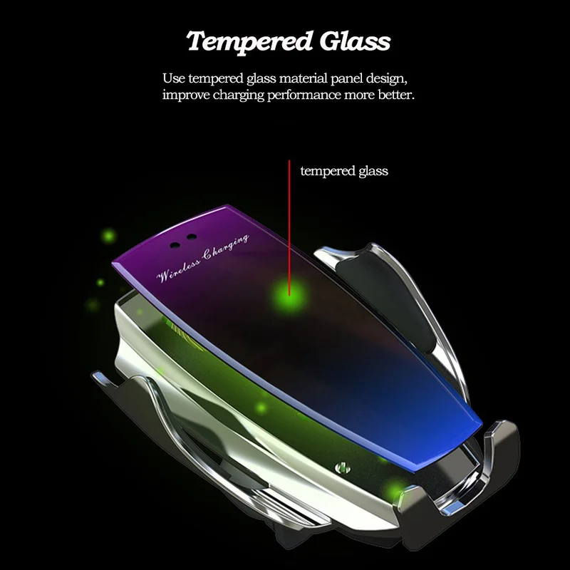 Автомобильное беспроводное зарядное устройство X5 10 Вт Qi для iPhone Xs Max Xr X Samsung S10 S9