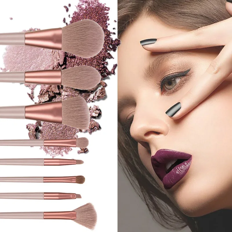 

8 Pcs Makeup Brushes Set Eye Shadow Blending Eyelash Eyeliner Eyebrow Brush Professional Beauty Make Up Tools