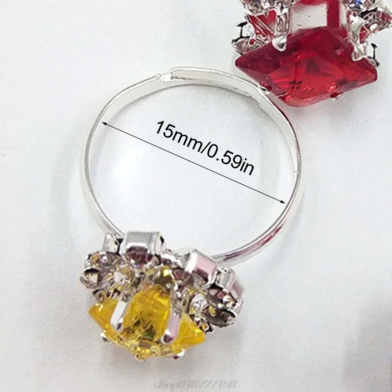 12/36 шт/коробка регулируемый сплава для маленьких девочек кольца модные детские