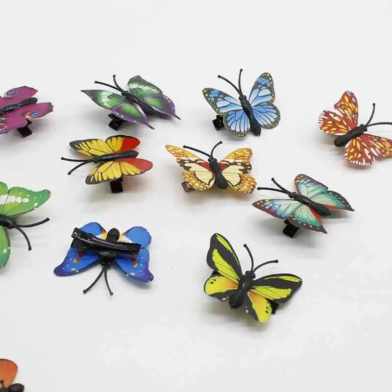 Заколка для волос с двойной бабочкой Свадебные Заколки ювелирное украшение