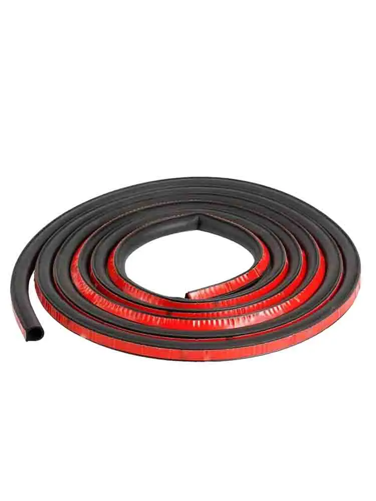 

4M Car Rubber Door Seal Strip Big D Type Trunk Hood Edge Trim Universal Noise Insulation Car Waterproof Seals Protective Sticker