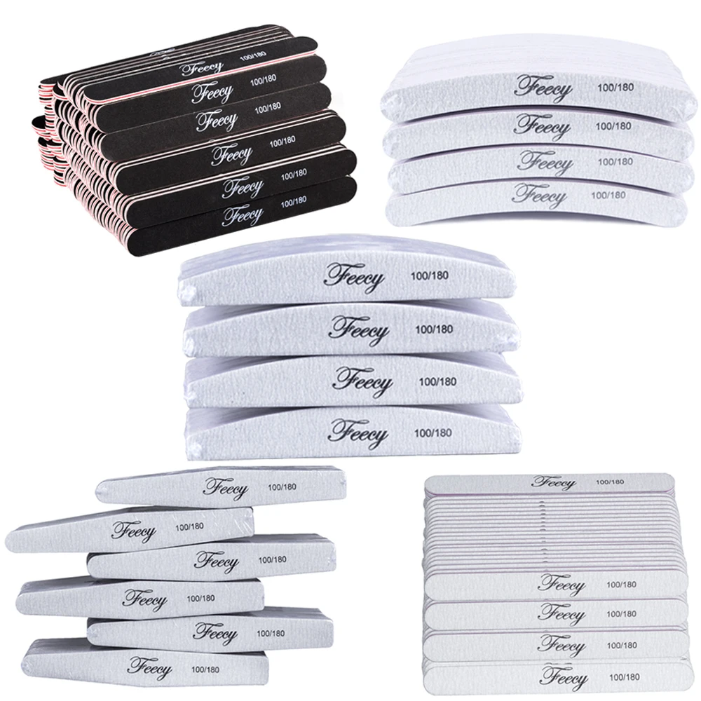

25pcs / 50pcs / 100pcs Nail Files Buffers For Manicure Sandpaper 100/180 Sanding Polisher Buffer Set Block lime a ongle Pedicure