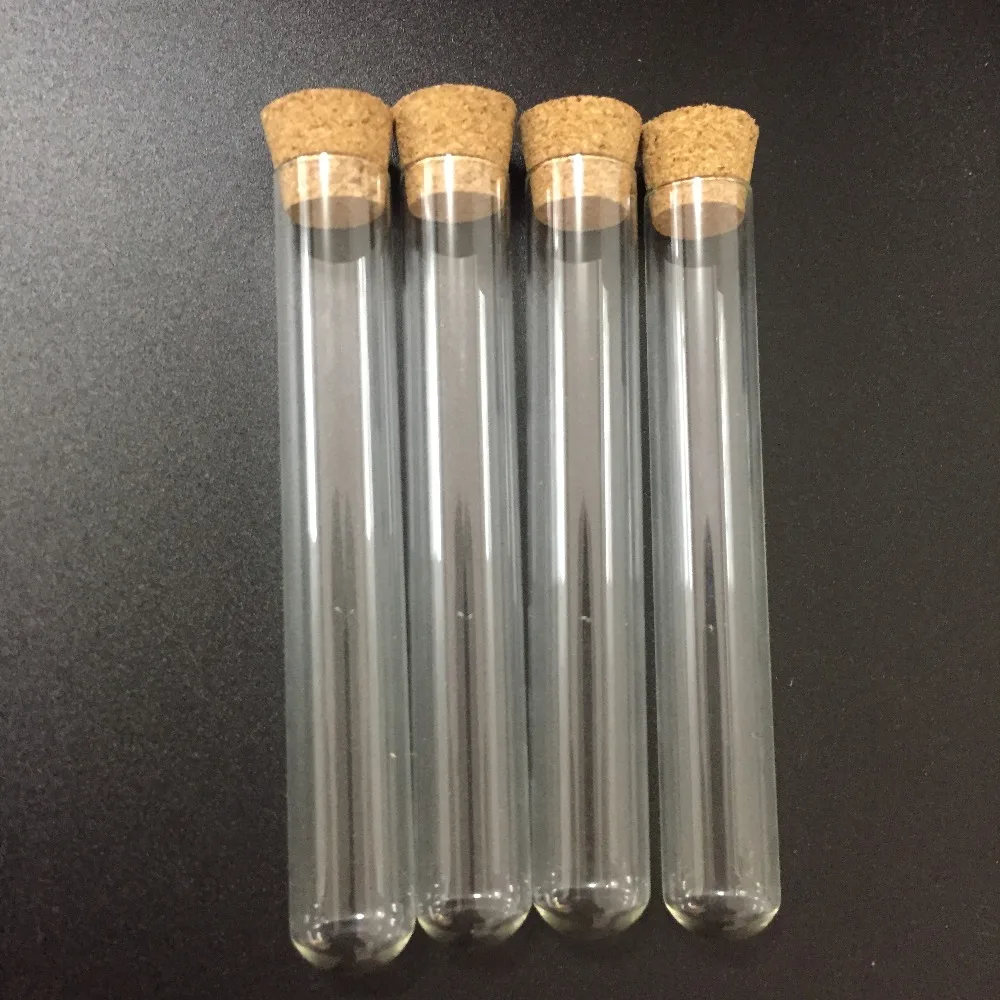 

30pcs/lot 20mm*200mm glass test tube with cork Cigar packaging tube Laboratory glassware Packing tube free shipping