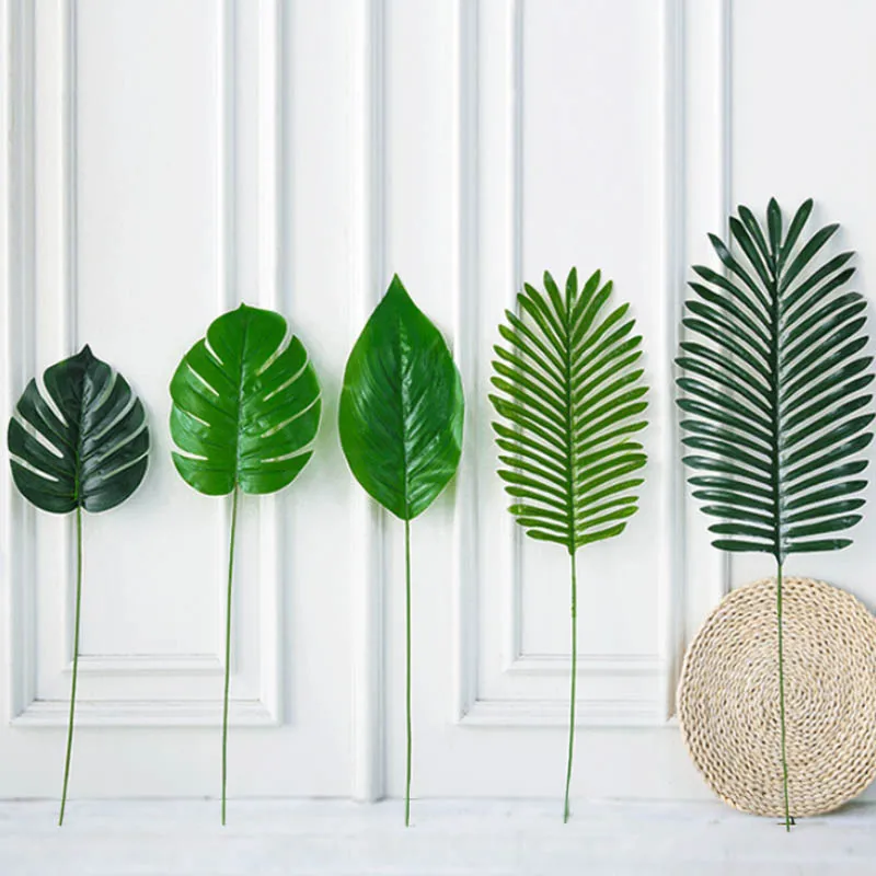 Monstera пластиковые искусственные растения тропические пальмы украшения для дома и