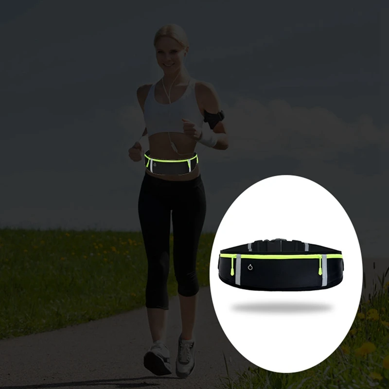 

Waist Pack Women Running Waterproof Waist Bag Mobile Phone Holder Men Gym Fitness Travel Pouch Belt Pink Chest Bags