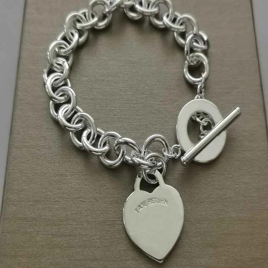 Классический Модный платиновый браслет S925 из чистого серебра 1:1 с надписью love TO a