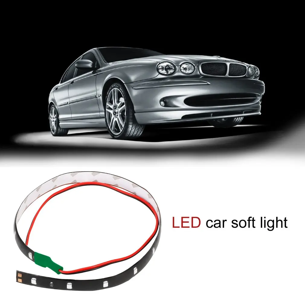 Водонепроницаемый 30 см 15LED супер яркий гибкий ленточный светильник дневные