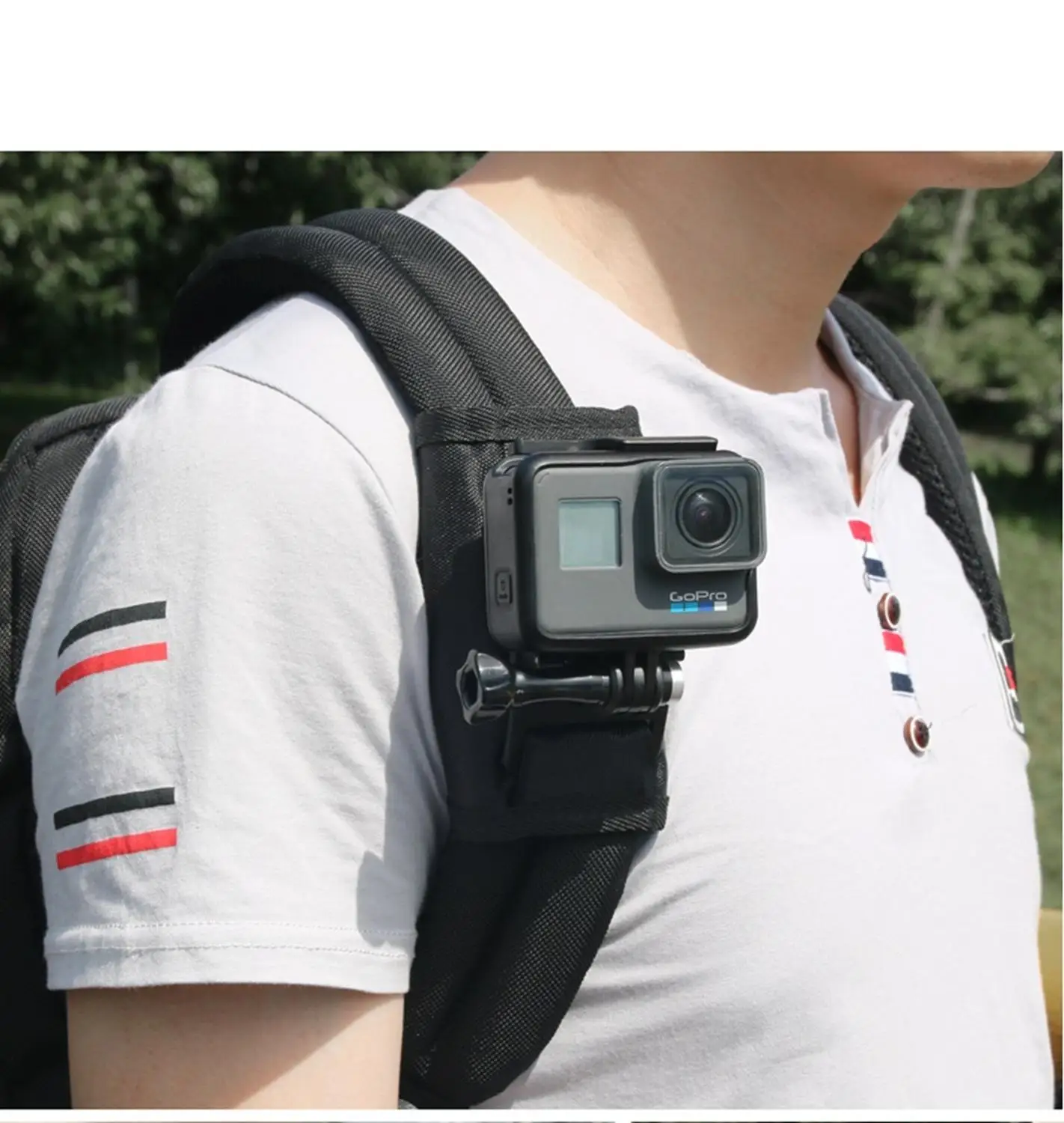 

Угловой Регулируемый быстросъемный рюкзак с зажимом вращающийся плечевой ремень Адаптер для крепления для Gopro DJI Osmo SONY Xiaomi Iphone