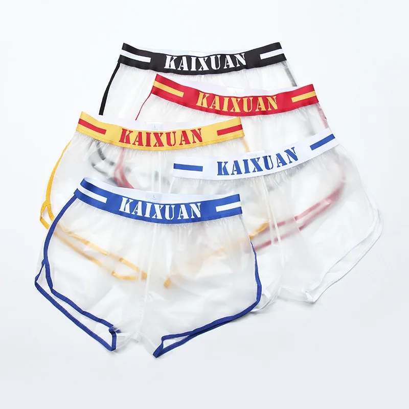 

Sexy Men's Shorts PVC Transparent Beach Pants Home Flat Angle Men's Shorts Sexy Fun Zasual Trendy Loose Men's Shorts Pajamas