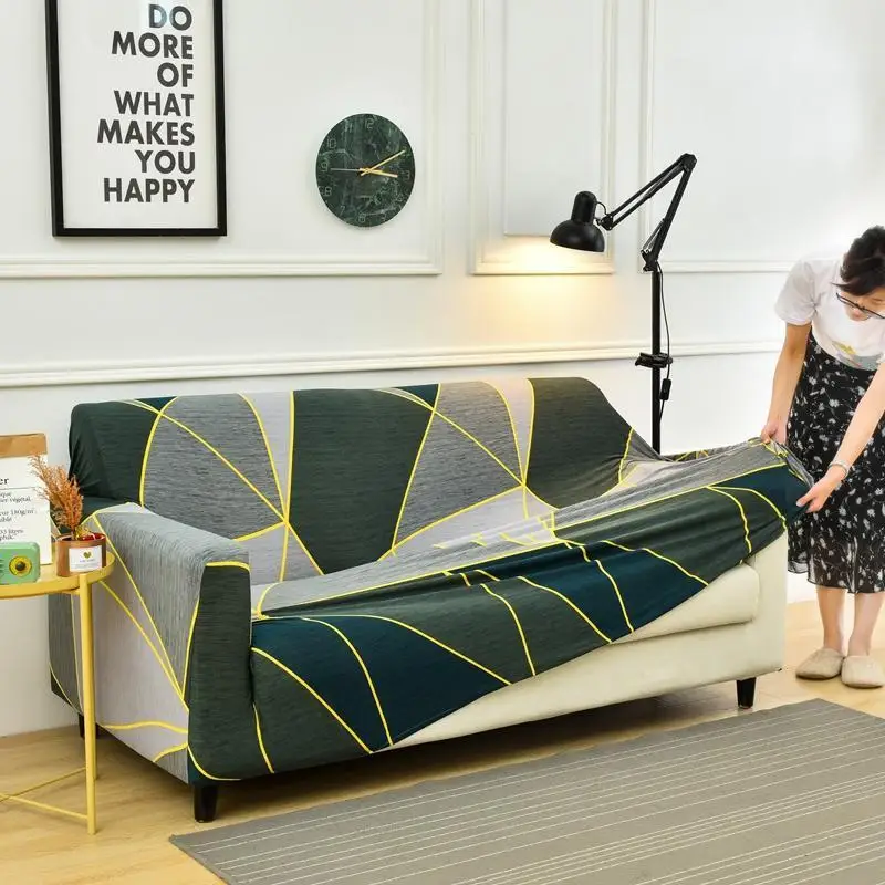 

43Sofa Cover Slipcovers for Living Room Soft Skin-friendly Elastic Stretch Couch Cover for 1/2/3/4 Seater Corner Sofa