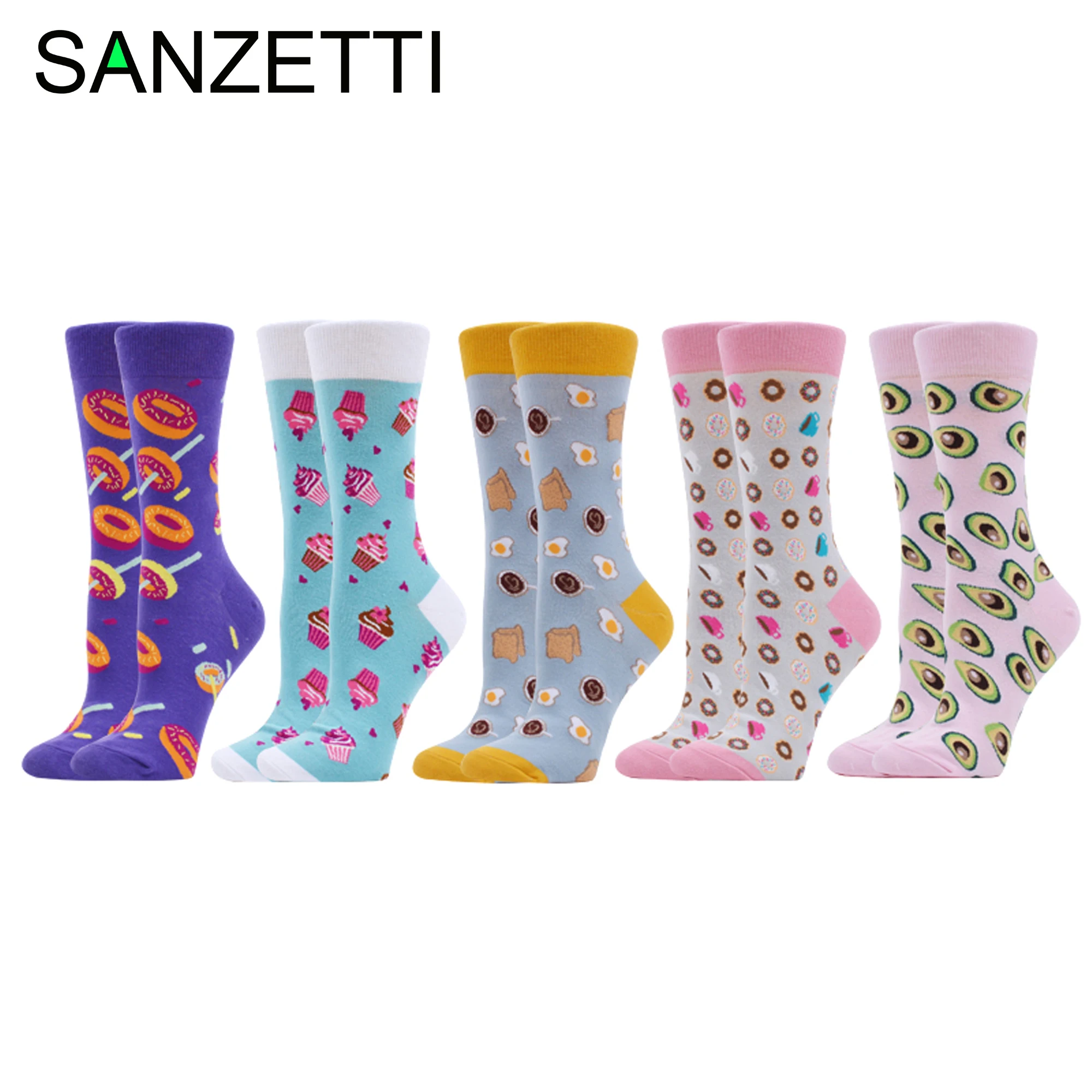 5 пар женские носки из чесаного хлопка с принтом фламинго|female socks|socks femalewomen socks |