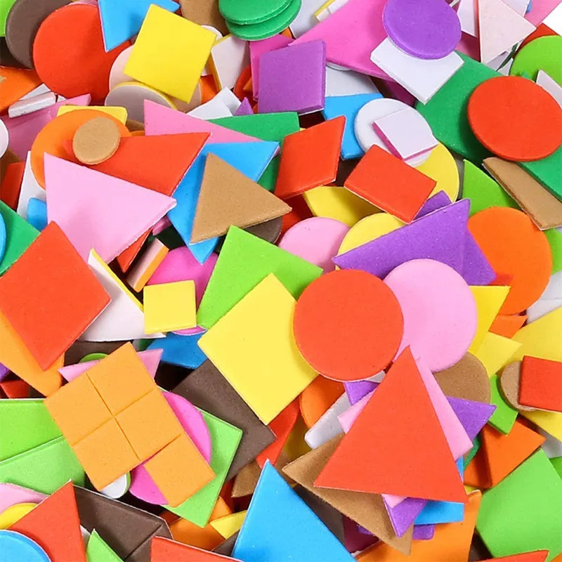 1000/900 шт. пенные наклейки геометрический паззл самоклеющиеся Ева стикеры детские