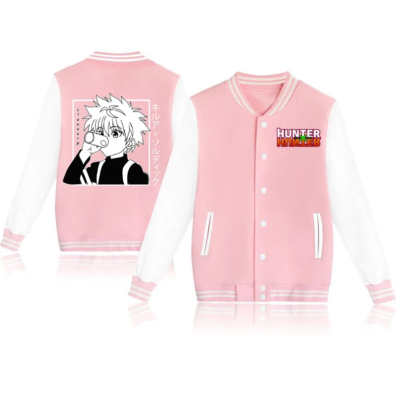 

2020 anime Hunter X Hunter kawaii killua Jacket Baseball Coat Uniform Unisex Hoodie Long Sleeve Sweatshirt