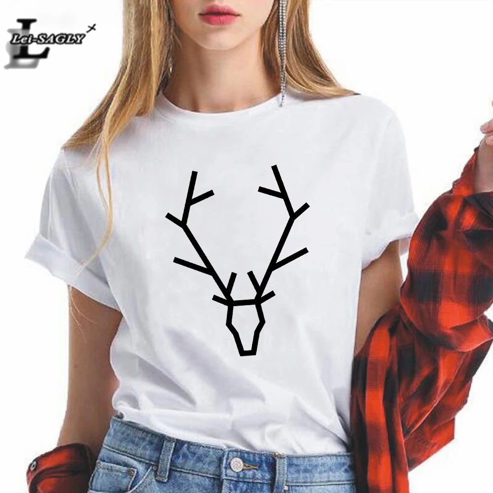 Женская футболка в стиле Харадзюку летняя большого размера с геометрическим