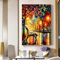 knife oil painting on canvas landscape picture wall art for home office hotel decor handmade abstract oil painting free shipping