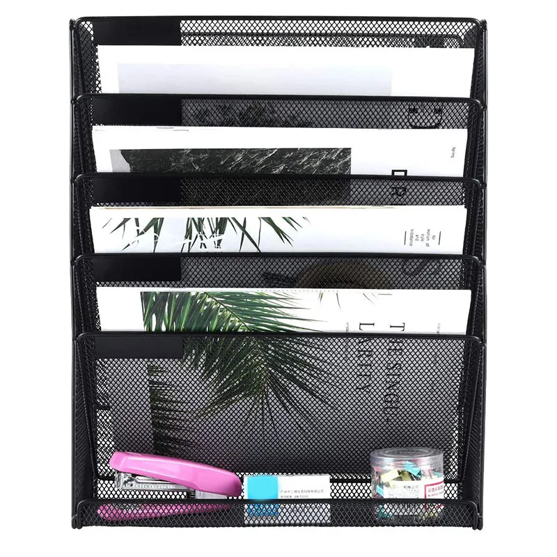 

Five-Story Vertical Storage Basket Wall Hanging Organizer Wall Decor