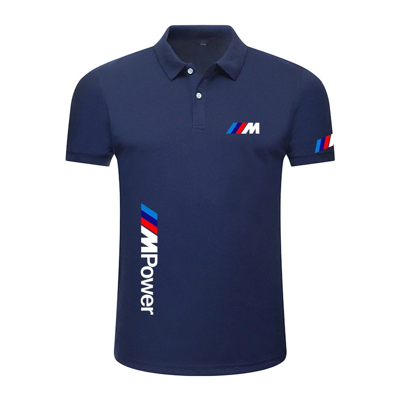 

2021 Bmw M Power Summer Cotton Male Polos Casual Short Sleeves Solid Color Unisex Round neck Hip Hop T shirts Sport funny Tops
