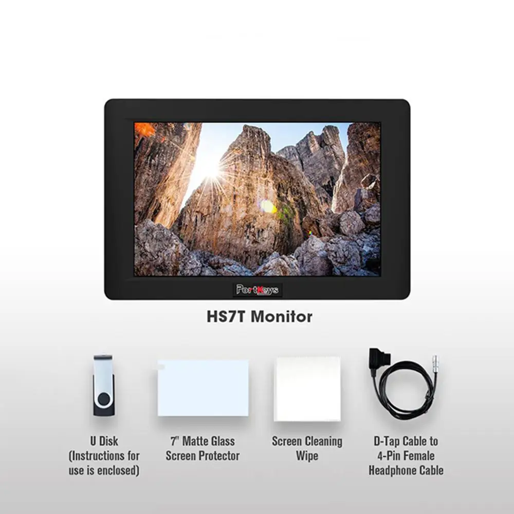 Порткейс HS7T 7-дюймовый монитор 4K с 3D LUT сенсорным экраном 1920x1200 1200нит высокой яркости монитор 3G SDI и HDMI для камеры DSLR.