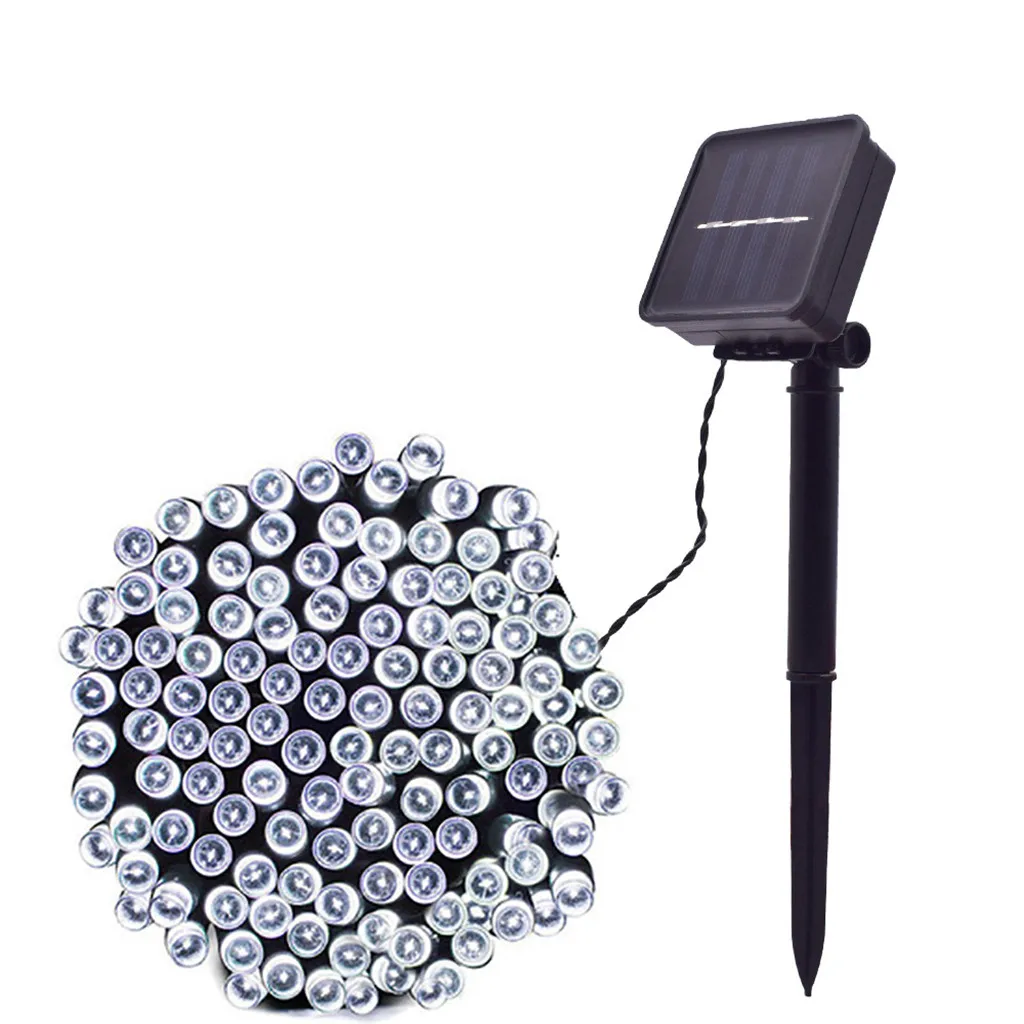 10 м 100 светодиодный светильник на солнечных батареях Рождественский венок