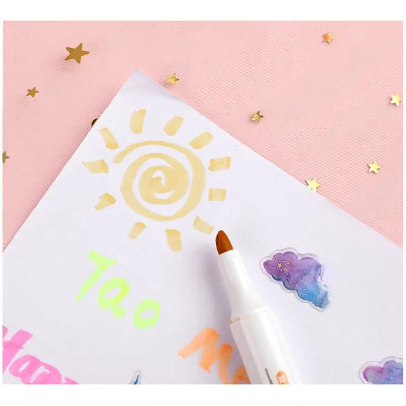 

6pcs/set Highlighter Pen Pastel Fluorescent Marker Pens for Journaling School Office Supplies