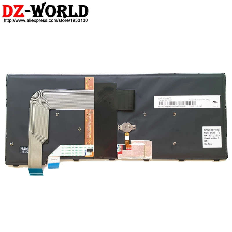 Новая/оригинальная бразильская клавиатура с подсветкой для ноутбука Lenovo Thinkpad T460S