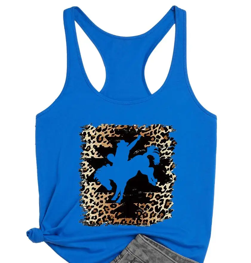 Повседневный жилет с леопардовым принтом в Западном ковбойском стиле женские