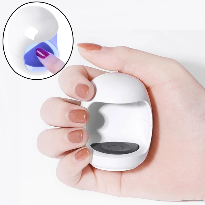 

Egg Shape 3W UV LED Lamp for Nail Single Finger Lamp Nail Gel Polish Dryer Drying Machine Smart Sensor 45s / 60s USB Connector