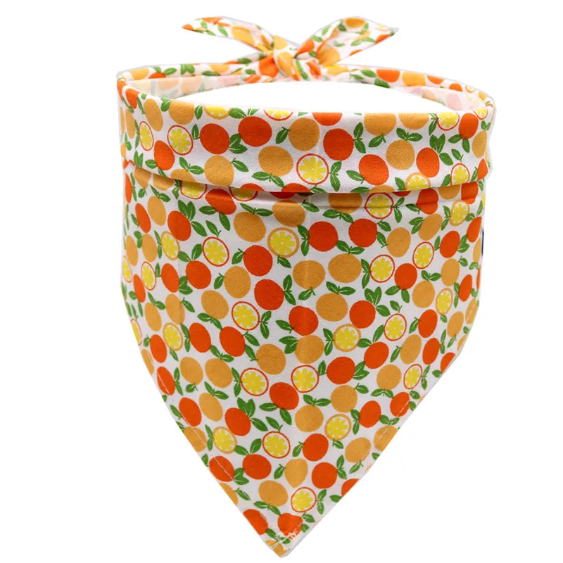 

Cat Dog Bandana Bibs Colorful Fruit Printed Scarf Collar Adjustable Pet Neckerchief Saliva Towel for Small Medium Large Dogs