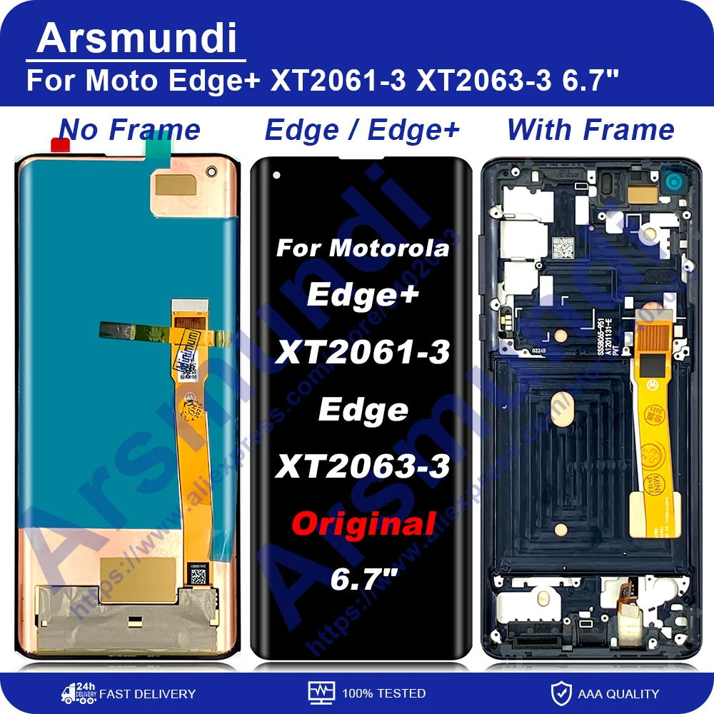 Для Motorola Moto Edge + ЖК дисплей XT2061-3 тачскрин аналагово-цифровой преобразователь для