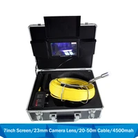 pipe camera with dvr 8gb sd card underwater industrial home sewer drain endoscope inspection 4500mha battery 20 50m cable