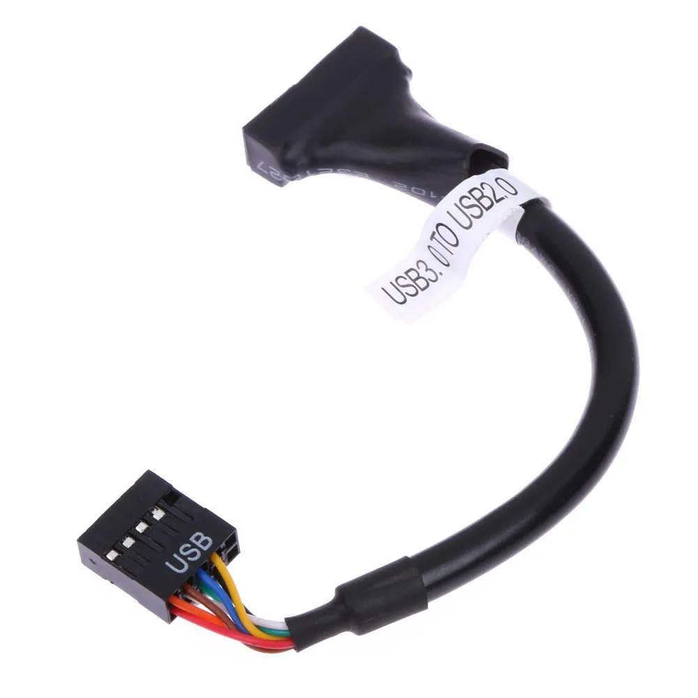 

1pc USB 3.0 20 Pin Male to USB 2.0 9 Pin Motherboard Female Cable USB Converter Adapter for cd-rom /floppy drive panel