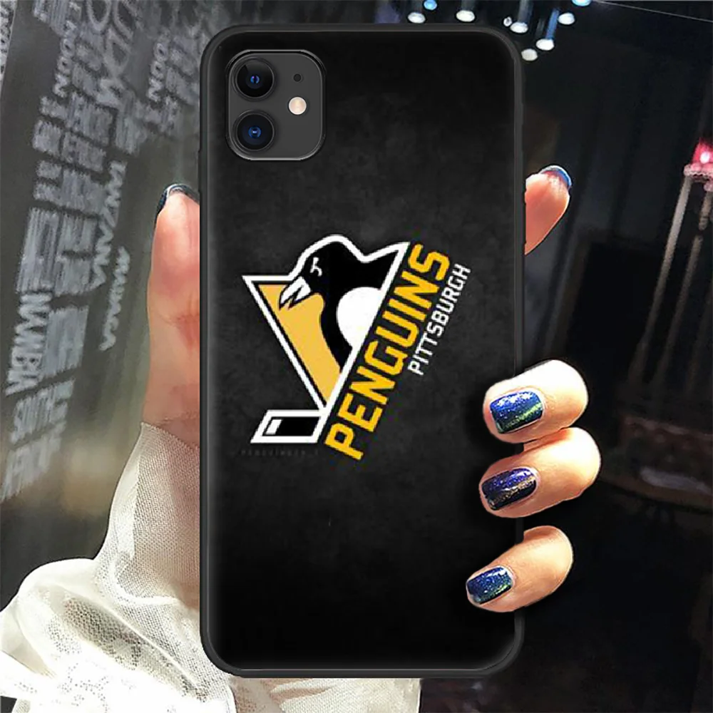 

Pittsburgh Penguin Phone Case Cover Hull For iphone 5 5s se 2 6 6s 7 8 12 mini plus X XS XR 11 PRO MAX black cover luxury shell